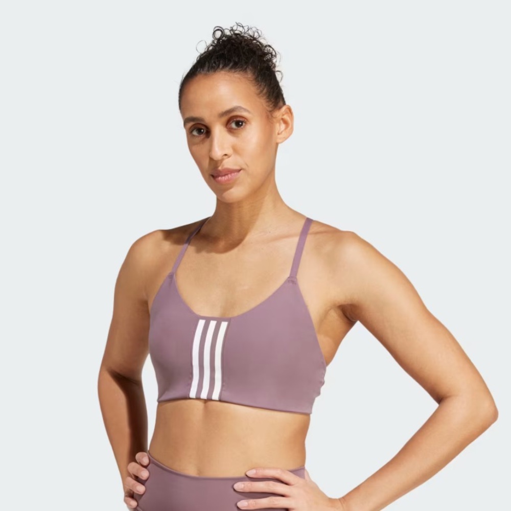 Adidas Aeroready Sports Bra Removable Pads Adjustable Straps Size Medium